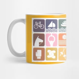 1968 Summer Olympic Games Event Pictographs Mug